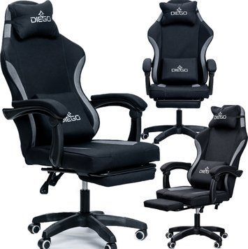 Крісло геймерське DIEGO Soft Black G2711-Black фото