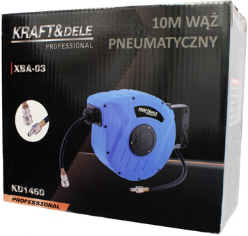 Шланг пневматичний на котушці 1/4 20м Kraft&Dele (Польща) KD1461 фото