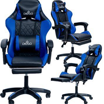 Крісло геймерське DIEGO Phantom RS Black-Blue AERO-Blue фото
