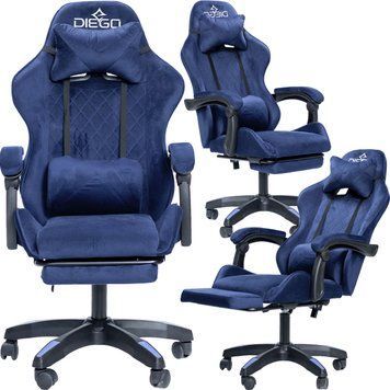 Крісло геймерське DIEGO ALCANTARA PRO Dark Blue ALCANTARA PRO-Dark Blue фото