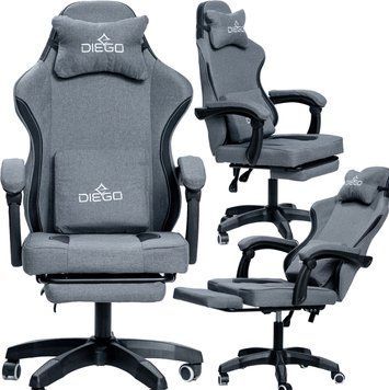 Крісло геймерське DIEGO Soft Gray G2711-Gray фото
