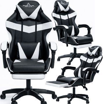 Крісло геймерське DIEGO AERO Black-White Phantom-White фото