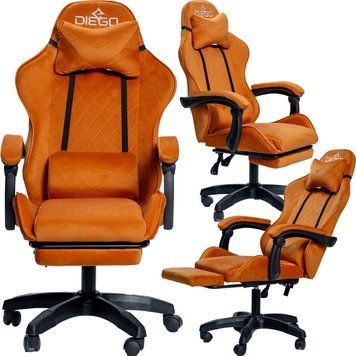 Крісло геймерське DIEGO ALCANTARA PRO Orange ALCANTARA PRO-Orange фото