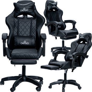 Крісло геймерське DIEGO Phantom RS Black AERO-Black фото